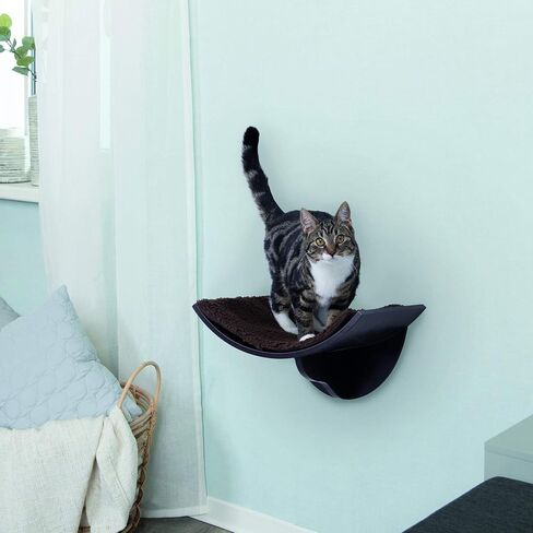 TRIXIE Lea Wall Mount Perch XL، رف للقطط، سرير للقطط، كرسي للقطط، أثاث للقطط، أبيض، 11 بوصة × 19 بوصة، (44579) in Saudi Arabia