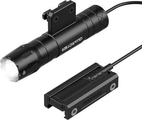 مصباح سلاح Guarditer M104 1200 لومن متوافق مع سكة ​​M-Lok، مصباح يدوي تكتيكي قابل لإعادة الشحن مع مفتاح ضغط ولوحة تثبيت مثبتة على البندقية in Kuwait