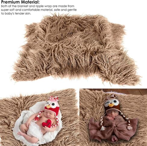 Queen.Y Baby Newborn Photography Props,2Pcs Baby Photo Props Newborn Wraps Photography Blanket Mat for Baby Boys and Girls in Saudi Arabia