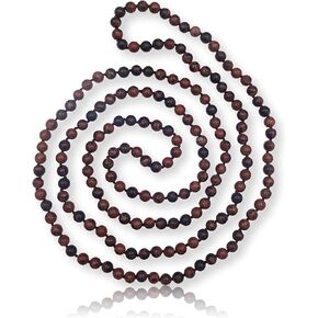 MGR MY GEMS ROCK! 8 مللي متر 60 بوصة ماتي النهاية حقيقية شبه الكريمة حجر لا نهاية لها إنفينيتي أوبرا طول اليد مطرز مالا شقرا طويلة أو متعددة ستراند متعددة التفاف قلادة للنساء أو الرجال. in Kuwait