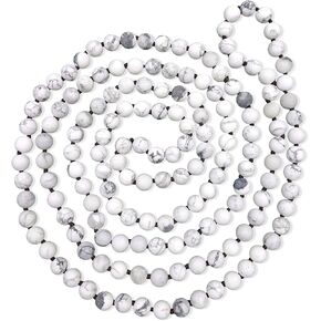 MGR MY GEMS ROCK! 8MM 60 Inch Matte-Finish Genuine Semi-Precious Stone Endless Infinity Opera Length Hand Beaded Mala Chakra Long OR Multi-Strand Multi-wrap Necklace for Women or Men. in Kuwait