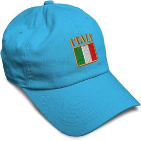 Speedy Pros Soft Baseball Cap Italy Flag Embroidery Flags World Cup Soccer Cotton Embroidered Dad Hats for Men & Women