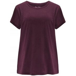 SHEEP RUN Womens Merino Wool T Shirt Breathable Wicking Hiking Yoga Loose Fit Base Layer Shirt