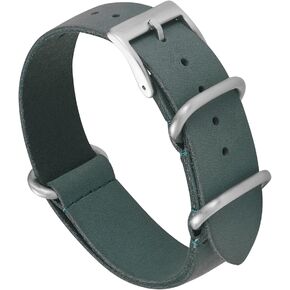 WOUKUP Leather Watch Strap 20mm 22mm Premium Crazy Horse Leather Watch Band for Men Women Black/Brown/Grey/Blue
