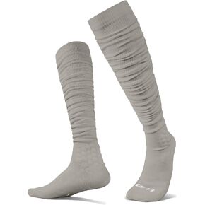 We Ball Sports Scrunch Football Socks, Extra Long Padded Sports Socks for Men & Boys