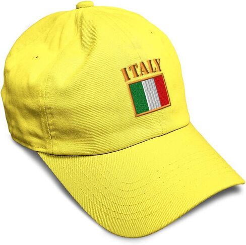 Speedy Pros Soft Baseball Cap Italy Flag Embroidery Flags World Cup Soccer Cotton Embroidered Dad Hats for Men & Women in Kuwait