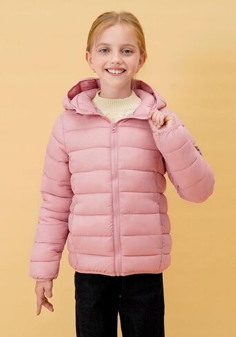 SOLOCOTE Boys Winter Coats Lightweight Water-Resistant Windproof Packable Hooded Down Like Padding Jacket 4-12 Years in Kuwait