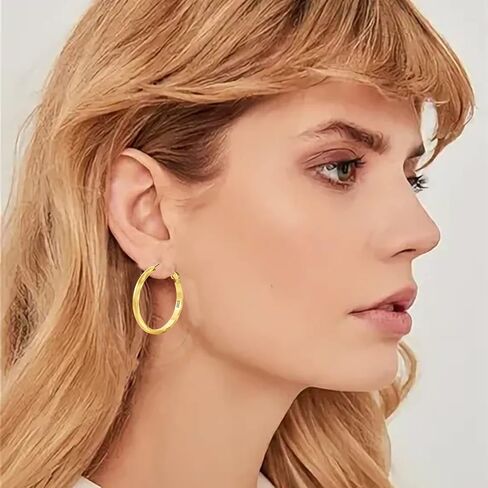 Large Sterling Silver Hoop Earrings for Women Diamond-Cut Silver Hoop Earrings Hypoallergenic Circle 3mm Thin Hoop Oversize Big Silver Hoop Earrings 925 Sterling Silver for Girls 20/30/40/50/60mm in Kuwait