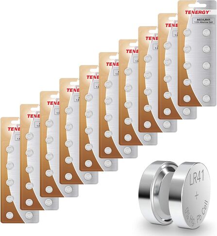 Tenergy 1.5 Volt Battery Button Cell LR41, ag3 Batteries Equivalent, Ideal for thermometers, Watches, Laser Pointers, Small Toys, Portable Electronics, 10 Count in Saudi Arabia