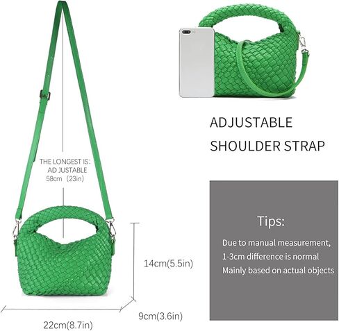 حقيبة كتف نسائية من الجلد المضفر من LEMONEYE بحزام قابل للفصل مصنوعة يدويًا حقيبة ساعي صغيرة كاجوال in Kuwait