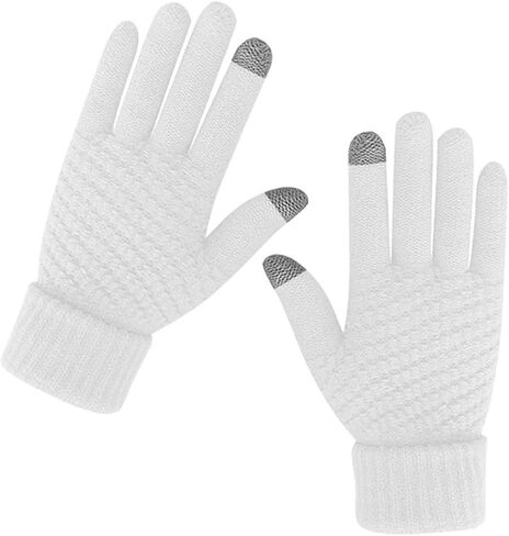 Muryobao Women Winter Warm Touch Screen Gloves Knitted Soft Elastic Thick Gloves for Clod Weather in Kuwait