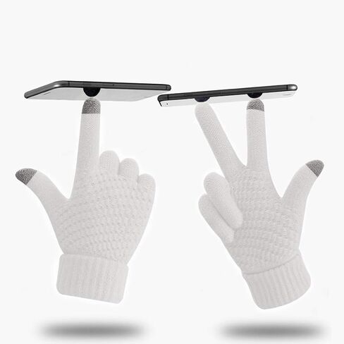 Muryobao Women Winter Warm Touch Screen Gloves Knitted Soft Elastic Thick Gloves for Clod Weather in Kuwait