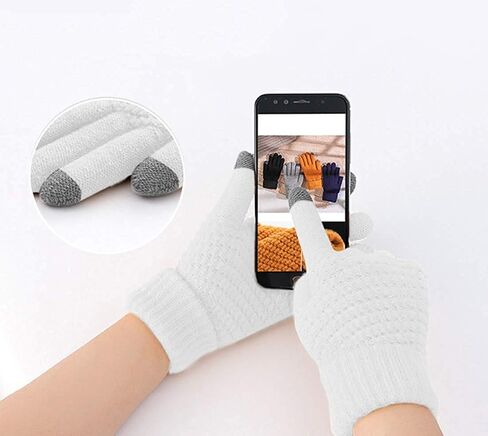 Muryobao Women Winter Warm Touch Screen Gloves Knitted Soft Elastic Thick Gloves for Clod Weather in Kuwait