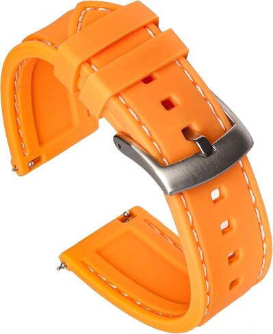 Benchmark Quick Release Silicone Watch Band - Rubber Watch Straps for Men & Women - Choice of Color & Width - 18mm, 20mm, 22mm or 24mm in Saudi Arabia