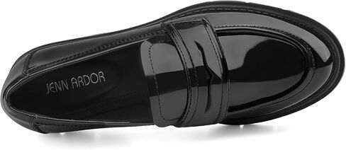 JENN ARDOR Women's Chunky Loafers Slip On Lug Sole Penny Loafer Comfort Casual Round Toe Mid Heels Platform Work Shoes in Saudi Arabia