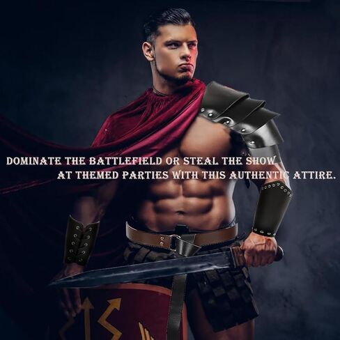 Falinpitos عصر النهضة اكسسوارات القرون الوسطى زي الرجال فارس تأثيري حزام جلد الحقيبة الكتف كيب عباءة مشبك دعامات in Kuwait