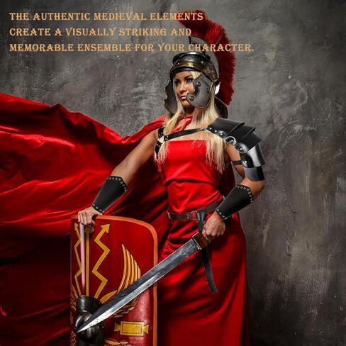 Falinpitos عصر النهضة اكسسوارات القرون الوسطى زي الرجال فارس تأثيري حزام جلد الحقيبة الكتف كيب عباءة مشبك دعامات in Kuwait