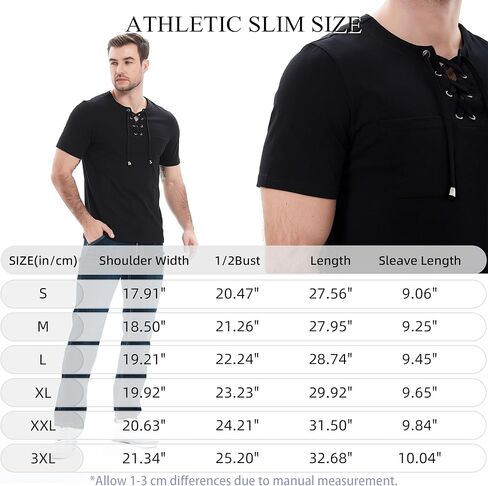 قمصان هينلي الرجالية كاجوال بأكمام قصيرة وأربطة وتي شيرتات قطنية برباط علوي عادي in Kuwait