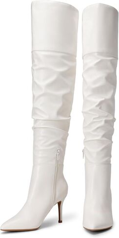 DREAM PAIRS Women's High Heels Over The Knee Boots | Thigh High Pointed Toe Stiletto Long Fall Sexy Boots for Party Wedding in Saudi Arabia