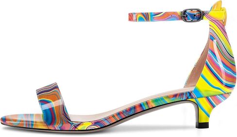 Aachcol Women Sandals Peep Open Toe Kitten Low Heel Ankle Strap Dress Shoes 1.5 Inch in Saudi Arabia