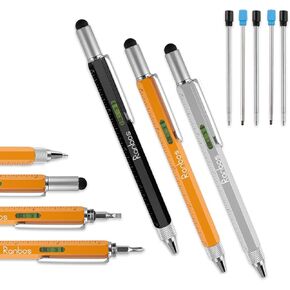 6-in-1 multi-function pen, ballpoint pen with measuring and balance ruler, screwdriver and touchscreen devices, is a great gift for friends and family (2 black) in Saudi Arabia