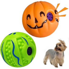 Small(2.75") Wobble Giggle Ball for Dogs Interactive Squeaky Pet Supplies Toys Funny Wag Giggle Sound for IQ Training Teeth Cleaning Indoor Outdoor Safe Dog Favorite Gifts for Puppy (1 Pack) in Saudi Arabia