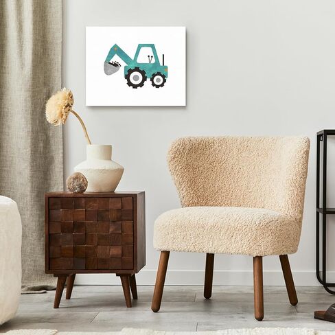 Framed Canvas Wall Art, Wall Decor Construction Trucks Artwork Decor, 12 x 15 inches Wall Art For Kids Bedroom Children Nursery Wall Art Rainbow Decor-Inclusive Classroom - Wallart-055 in Kuwait
