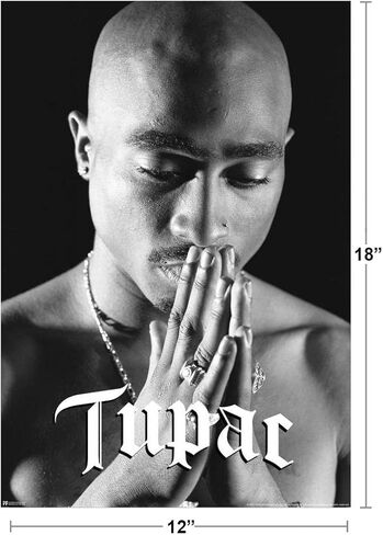 Laminated 2Pac Poster Dry Erase Wall Art Tupac Praying Poster 90s Hip Hop Tupac Posters Rapper Posters For Room Aesthetic Mid 90s 2Pac Memorabilia Rap Posters Music Merchandise Merch Poster 12x18 in Saudi Arabia