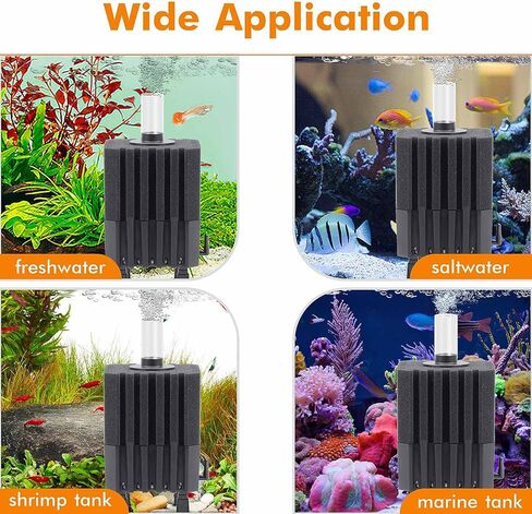 DEGGOX Rectangular Aquarium Large Bio Sponge Filter,Suitable for Betta Fry Shrimp and Small Fish Foam Filter,Fit for 10-40 Gallon(Note:Air Pump not Included) in Kuwait