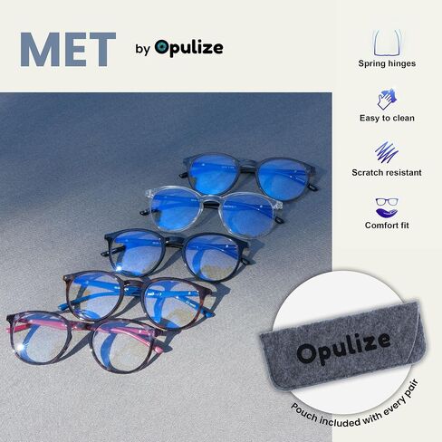 OPULIZE للجنسين 3 عبوات من نظارات القراءة ذات الضوء الأزرق in Saudi Arabia