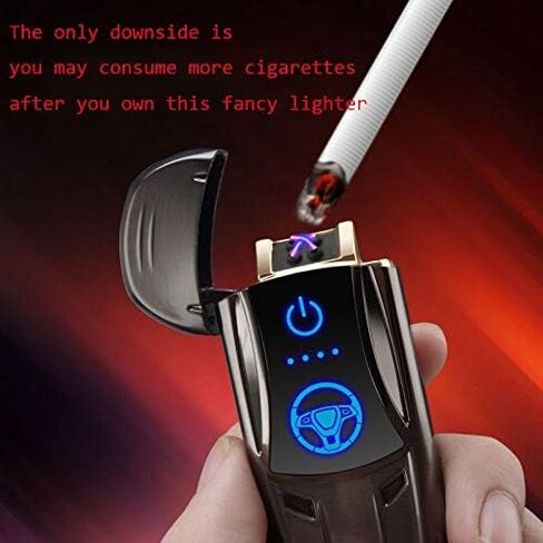 ولاعة بلازما مزدوجة القوس قابلة لإعادة الشحن عبر USB ولاعة كهربائية مقاومة للرياح (ملونة) in Kuwait