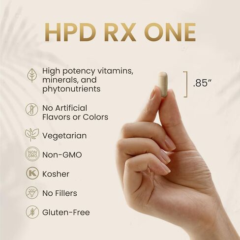 HPD Rx ONE تعزيز المناعة مكملات الفيتامينات HPV للنساء والرجال | دعم الدفاع المناعي المتقدم | يساعد على الاستجابة المناعية لفيروس الورم الحليمي البشري | 90 كبسولة، عبوة من 1 in Kuwait