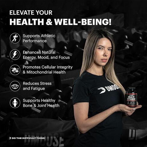 فيتامينات متعددة يومية من دي مووس للرجال والنساء - فيتامينات يومية متعددة متقدمة - فيتامينات أساسية ومعادن ومضادات أكسدة للطاقة والمناعة وصحة الدماغ - غير معدلة وراثيًا، نباتي، كمية تكفي لمدة 30 يومًا in Kuwait