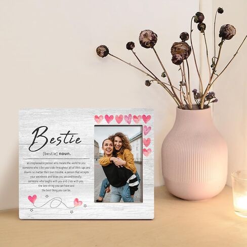 إطار صورة Orchroma Soul Sister for Life - هدايا عيد ميلاد لأفضل صديق Bestie Bff، هدايا أخت من الأخت، هدايا أخت الروح للنساء أفضل الأصدقاء إطار الصورة 8x10 بوصة in Saudi Arabia