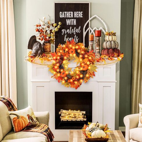 Hoomall 16 "إكليل الخزامى إكليل الربيع، إكليل الربيع للباب الأمامي، إكليل عيد الحب الخزامى الأحمر للداخلية في الهواء الطلق، جدار مكتب المنزل عطلة الفاوانيا إكليل ديكور عيد الحب إكليل عيد الحب in Kuwait