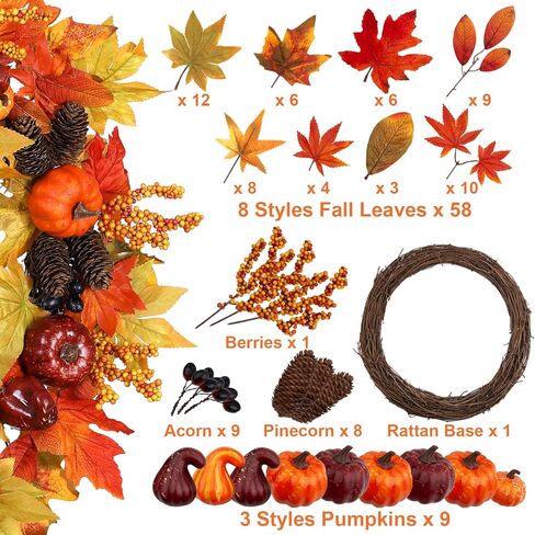 Hoomall 16 "إكليل الخزامى إكليل الربيع، إكليل الربيع للباب الأمامي، إكليل عيد الحب الخزامى الأحمر للداخلية في الهواء الطلق، جدار مكتب المنزل عطلة الفاوانيا إكليل ديكور عيد الحب إكليل عيد الحب in Kuwait