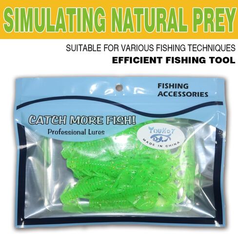 YOUHOT Ned Worms Lures, Ned-Rig-Baits Soft Plastic Fishing Baits for Bass Fishing in Saudi Arabia