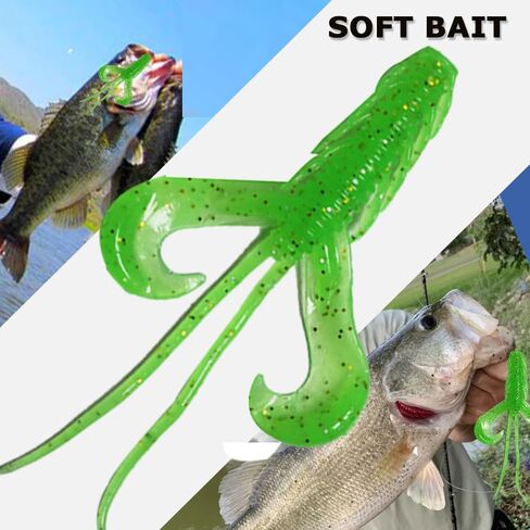 YOUHOT Ned Worms Lures, Ned-Rig-Baits Soft Plastic Fishing Baits for Bass Fishing in Saudi Arabia