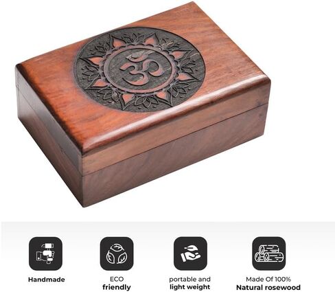 ABHISUBYA Handmade Wooden Box, Jewelry Organizer, Storage Box, Jewelry Boxes & Organizers, Gothic Decor, Wedding Gifts - Decorative Box5 in Kuwait