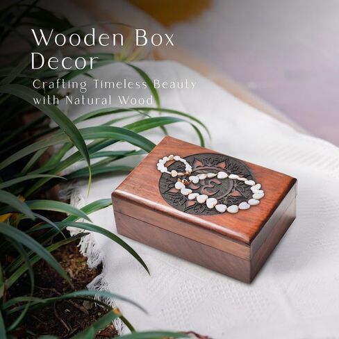 ABHISUBYA Handmade Wooden Box, Jewelry Organizer, Storage Box, Jewelry Boxes & Organizers, Gothic Decor, Wedding Gifts - Decorative Box5 in Kuwait
