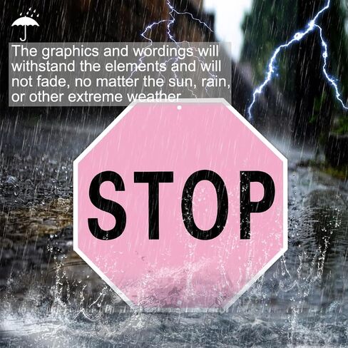 Classic Black STOP Road Sign Decor - 12x12 inch UV-Printed Aluminum Ultra Durable Indoor/Outdoor Wall Decoration, Unique Accent for Home, Garage, Bar in Saudi Arabia