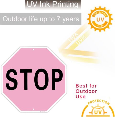 Classic Black STOP Road Sign Decor - 12x12 inch UV-Printed Aluminum Ultra Durable Indoor/Outdoor Wall Decoration, Unique Accent for Home, Garage, Bar in Saudi Arabia