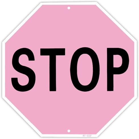 Classic Black STOP Road Sign Decor - 12x12 inch UV-Printed Aluminum Ultra Durable Indoor/Outdoor Wall Decoration, Unique Accent for Home, Garage, Bar in Saudi Arabia