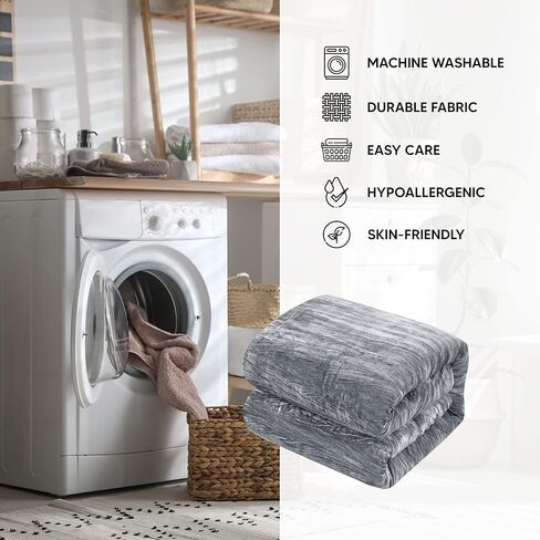 طقم لحاف 4 قطع من Chic Home Westmont مصنوع من قماش مخملي مجعد، يتضمن وسادة زينة مزخرفة، رمادي، مقاس King in Kuwait