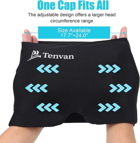 Tenvan Migraine Headache Relief Cap, Headache Migraine Relief Ice Hat for Hot & Cold Compress Therapy, Cool Ice Head & Eyes Wrap Pack Mask for Relief Puffy Eyes, Tension and Stress in Saudi Arabia