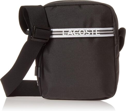 Lacoste Vertical Camera Bag, Noir Blanc in Saudi Arabia