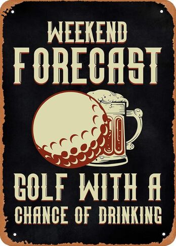 Dreyooy Golf Funny Golf Player Pun Wall Art 12"x 8" Metal Tin Retro Vintage Sign in Saudi Arabia