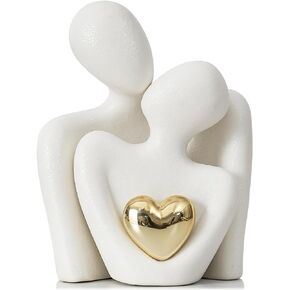 Mini Couple Statue Tv Stand Decor Items for Living Room, Abstract Sculpture Knick Knacks Home Decor Couples Love Office Show Pieces- For Bedroom Romantic Gifts for Valentine Anniversary Birthday