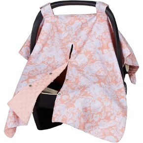 Insular Floral Car Seat Covers for Babies, Infant Minky Car Seat Canopy Cover for Boys Girls, Newborn Carseat Cover, Breasstfeeding Nursing Cover, Pink Begonia in Saudi Arabia