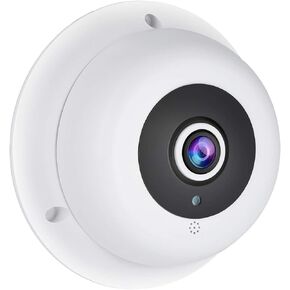 Revotech Fisheye POE IP Camera with Microphone, HD 3MP Indoor Dome Security Camera Audio ONVIF P2P 1.7mm FishEye Lens IR Night Vision CCTV Video Cam H.265 (IF04-P-Audio)